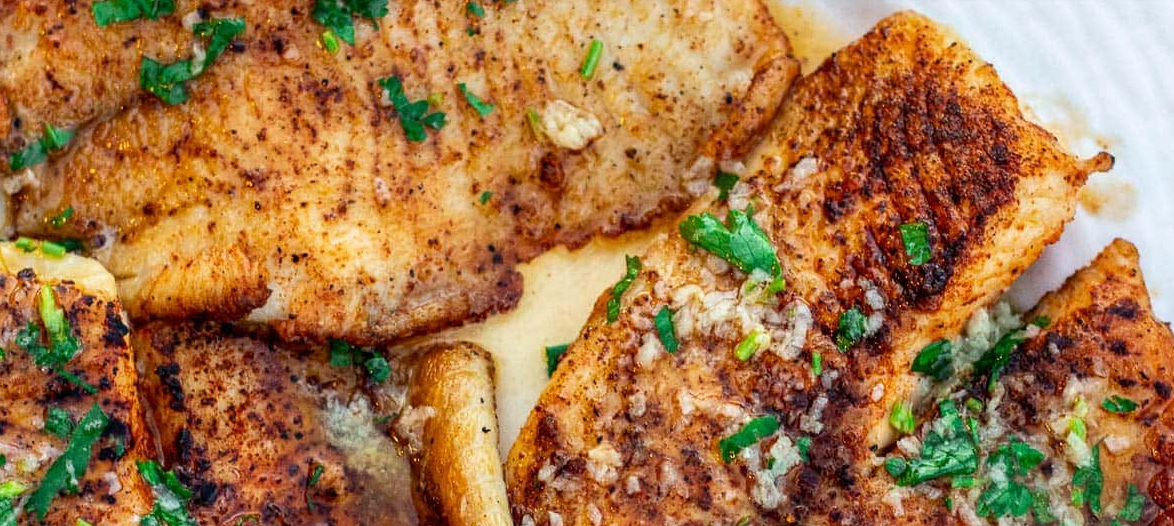 Tilapia Fillet with Lemon Butter Sauce